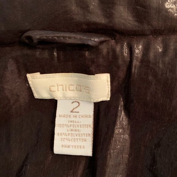 CHICO’S Brown Cropped utility Jacket - Picture 4 of 8